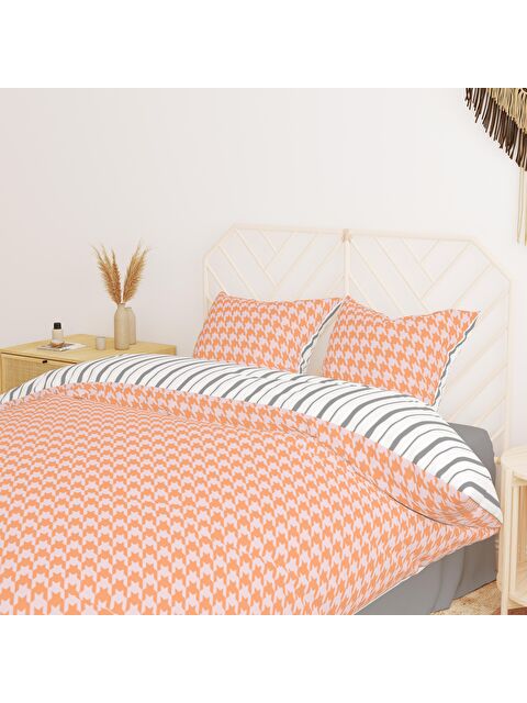 Evmila Baskılı,Desenli Çift Kişilik Nevresim Takımı (ÇARŞAFSIZ) 200x220 cm - S000232998-23173