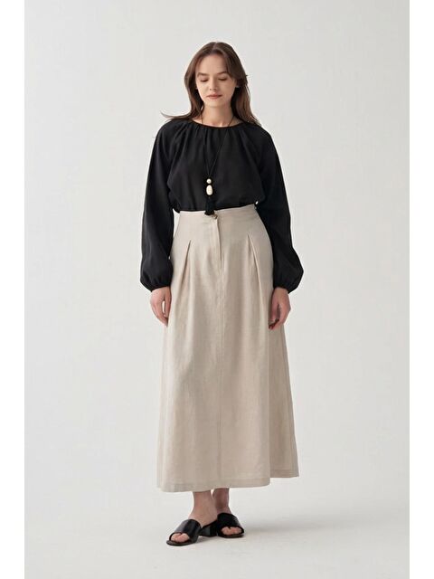 ALLDAY Taş-Pile Detaylı Etek