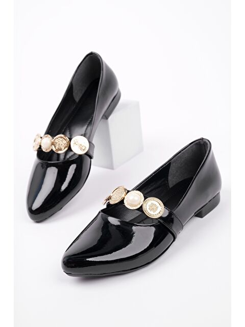 Muggo POENA Broş Detaylı Tek Bantlı Günlük Kadın Babet - S000350685-37421