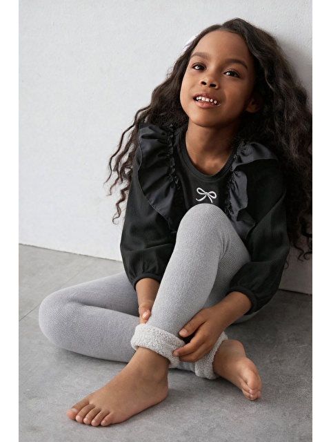 Katia And Bony İçi Havlu Çocuk Tayt Koyu Gri - S000133275-29351