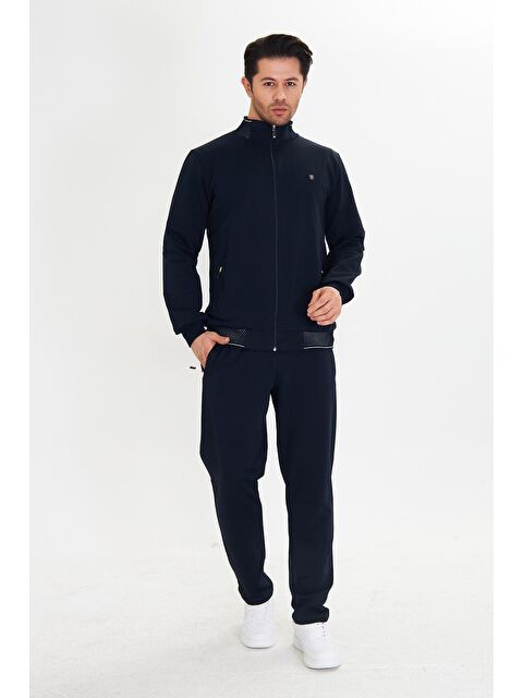 Marco Ferry Pamuklu Tam Fermuarlı Erkek Eşofman Takımı Lacivert 5751-L - S000515249-21164