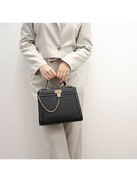 Silver Polo Kadın Omuz Çantası 1166-45927 SILVER POLO BAYAN ÇANTASI M178 SİYAH-MAT SİYAH - S000508029-19351