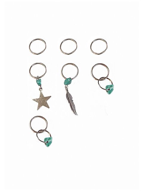 New Obsessions Turquoise Saç Küpesi Seti 7'li - S000207899-37300