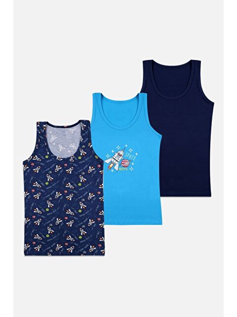 Koza İç Giyim Erkek Çocuk 3'lü Tilki Desenli Atlet - S000310736-37350