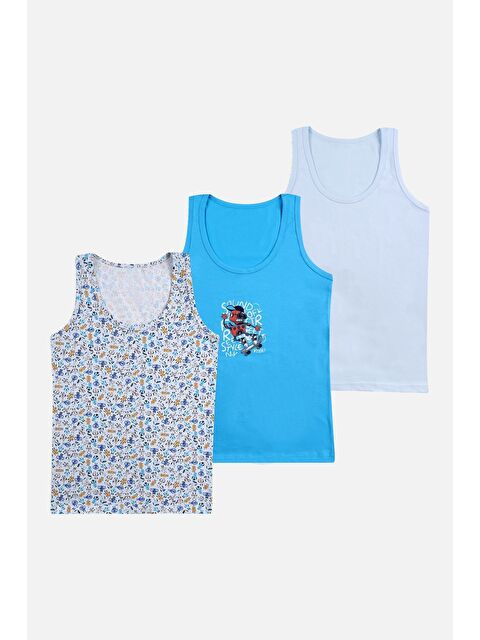 Koza İç Giyim Erkek Çocuk 3'lü Robot Desenli Atlet - S000310736-37368