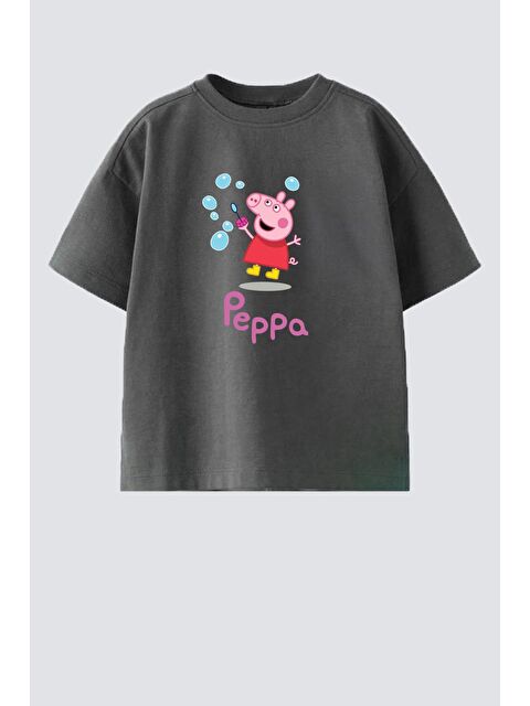 Monila Kız Çocuk Pamuklu Bisiklet Yaka Baskılı T-Shirt - S000514648-25636