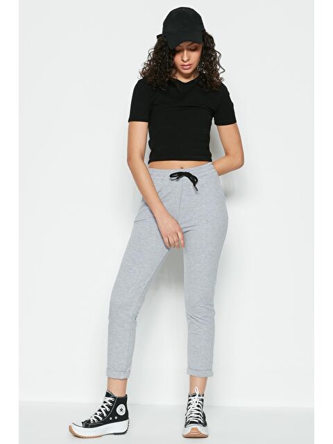 C&City Duble Paça Eşofman Altı 738 Gri - S000216117-20600