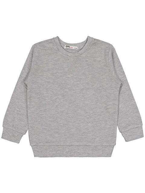 Civil Girls Düz 2-5 Yaş Sweatshirt - Gri 4-5 Yaş - S000466494-20600