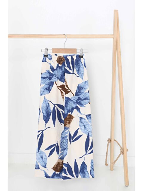 Tofisa Kız Çocuk Saks Desenli Pantolon - 27381 - S000426010-23710