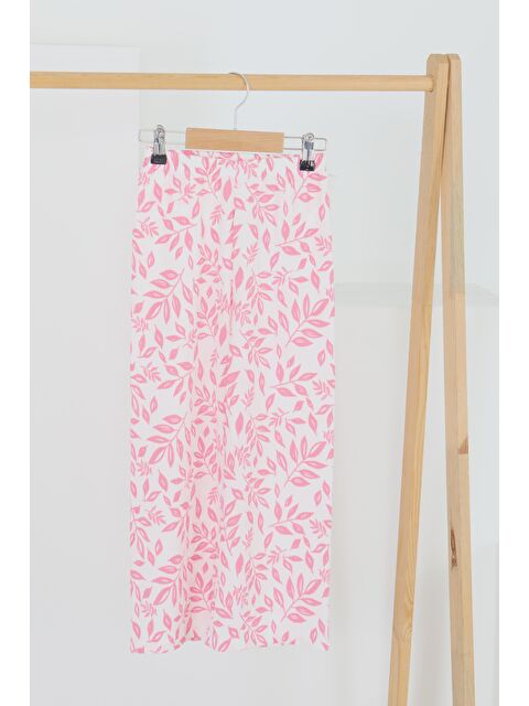 Tofisa Kız Çocuk Pembe Çiçek Desenli Pantolon - 27499 - S000426003-20024