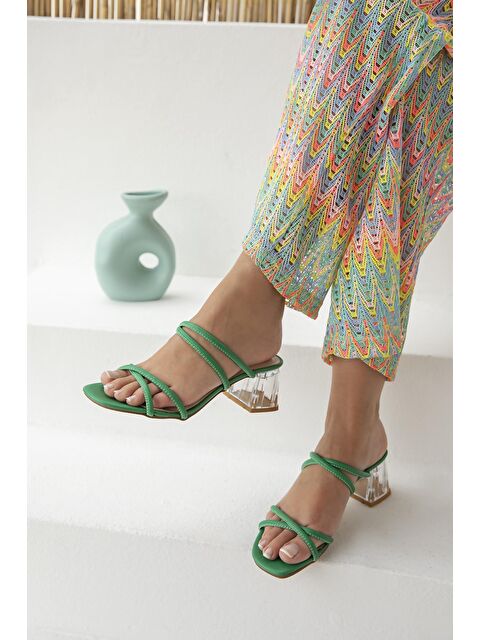 Straswans Paul Kadın Topuklu Sandalet Yeşil - S000512889-18194