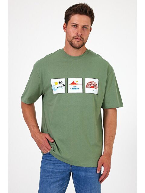 Rodi Bisiklet Yaka  Baskılı Erkek Tişört 0210 - S000207469-19972