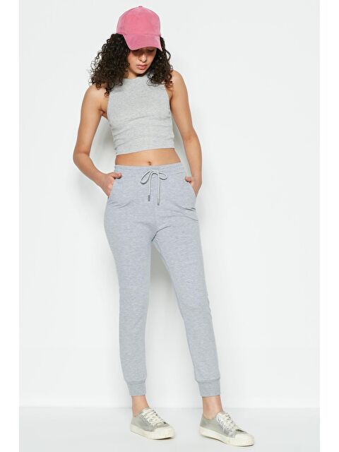 C&City Jogger Manşet Spor Eşofman Altı 735 Gri - S000216118-20600