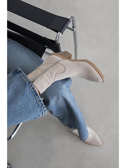 Straswans Jose  Kadın  Süet Topuklu   Bot Bej - S000512898-19928