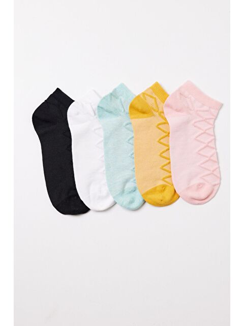 Katia And Bony Kadın Şeritli 5'Li Paket Patik Çorap - S000386698-23173