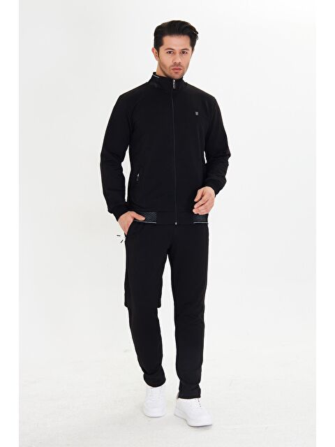 Marco Ferry Pamuklu Tam Fermuarlı Erkek Eşofman Takımı Siyah 5751-S - S000515249-19351
