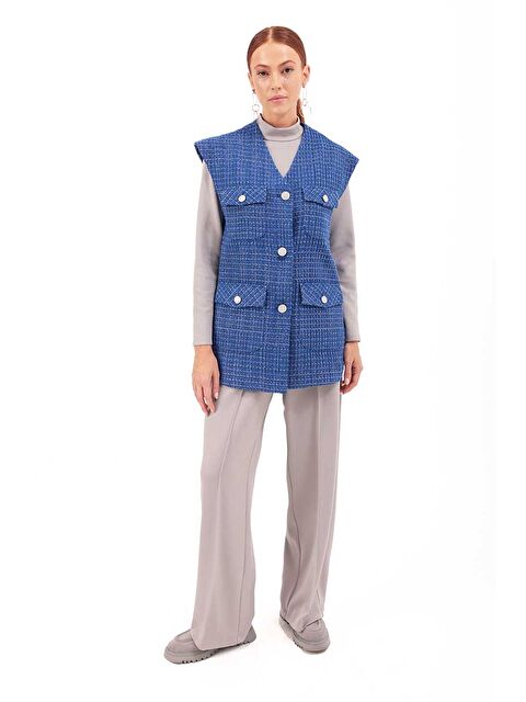 AKER Saks Cep Detaylı Yelek - S000513559-23710