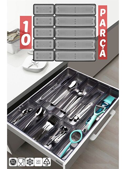 Nandy Home 10 Parça Çekmece İçi Kaşıklık  Düzenleyici  Organizer - S000302598-20600