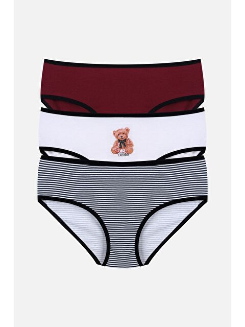 Koza İç Giyim Kız Çocuk 3'lü Penguen Desenli Slip - S000310739-37254