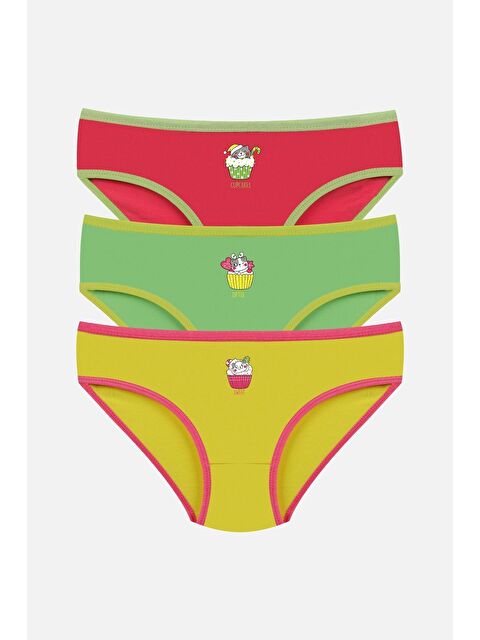 Koza İç Giyim Kız Çocuk 3'lü Penguen Desenli Slip - S000310739-5232