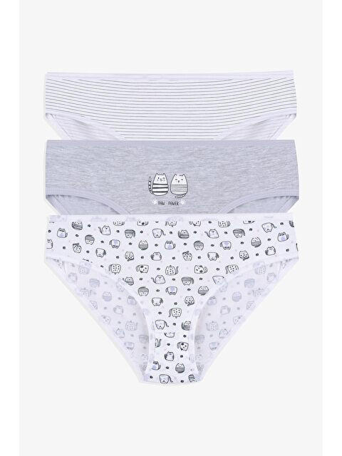 Koza İç Giyim Kız Çocuk 3'lü Penguen Desenli Slip - S000310739-23