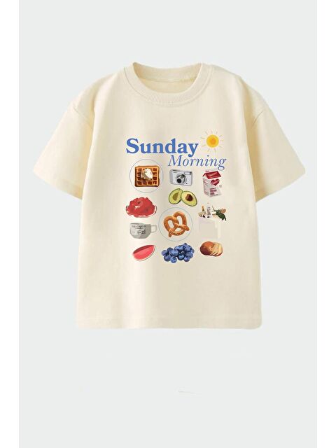 Monila Kız Çocuk Pamuklu Bisiklet Yaka Baskılı T-Shirt - S000514653-25636