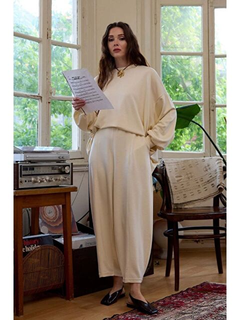 Ceylan Otantik Krem Şalvar Takım - S000386706-19966