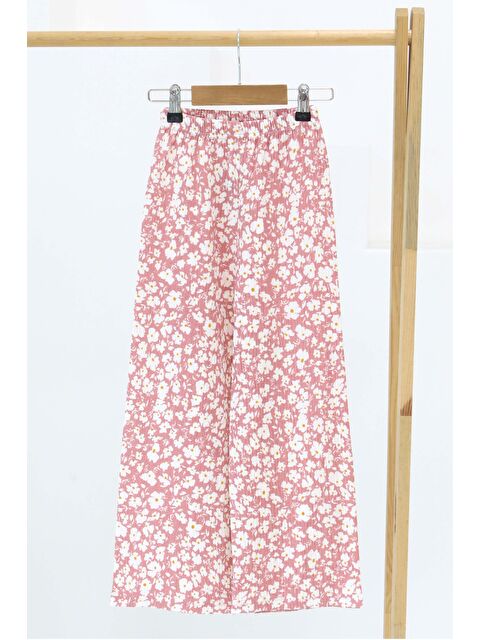 Tofisa Kız Çocuk Pembe Çiçek Desenli Pantolon - 27308 - S000426014-20024