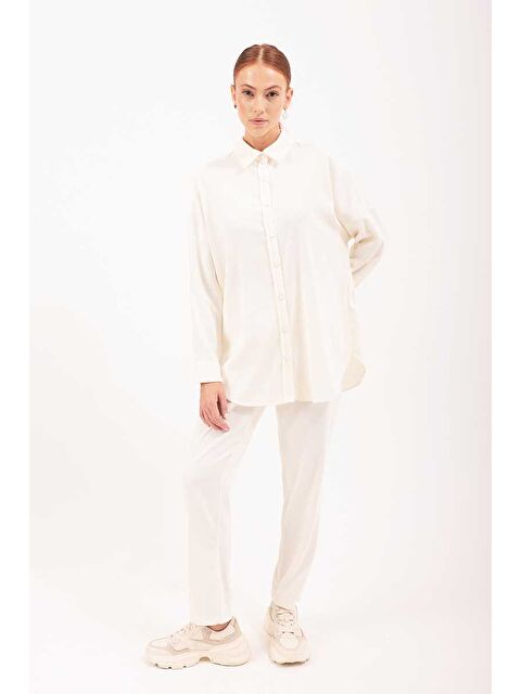 AKER Ekru Beli Lastikli Pantolon - S000513564-19965