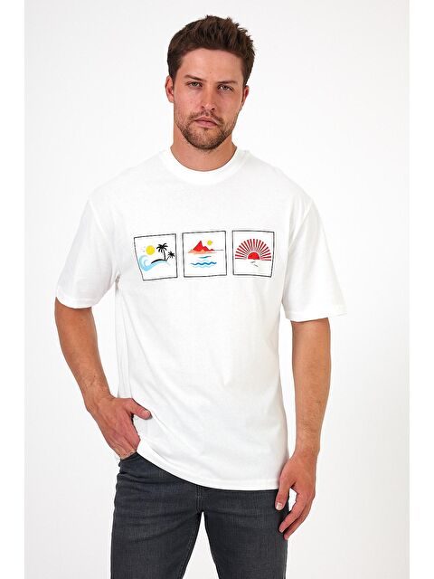 Rodi Bisiklet Yaka  Baskılı Erkek Tişört 0210 - S000207469-20063