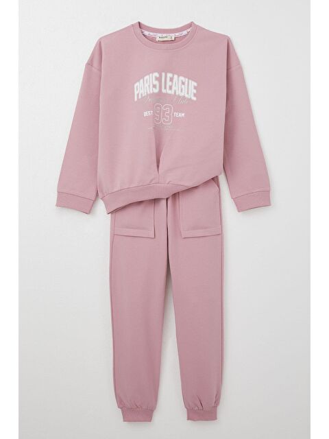 Breeze Kız Çocuk Eşofman Takım Lig Temalı Ön Kısmı V Dikişli Gülkurusu (5-10 Yaş) - S000355935-20028