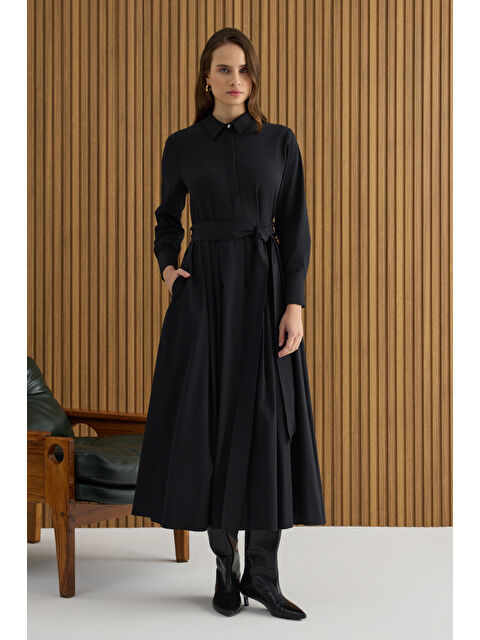 AKER Siyah Pamuk Elbise - S000494403-19351