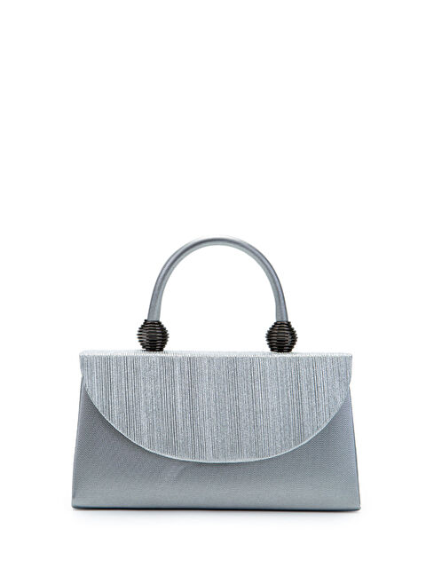 Minebag Sim Dokulu Mandy Abiye El Çantası Gümüş