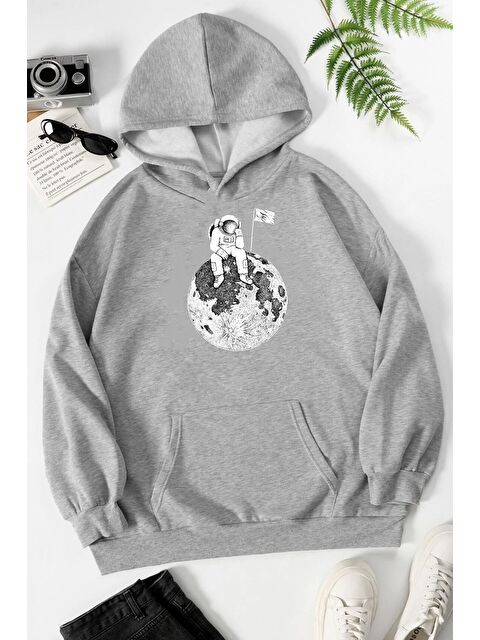 uyguntarz Unisex Astronot Baskılı Sweatshirt - S000268367-20600