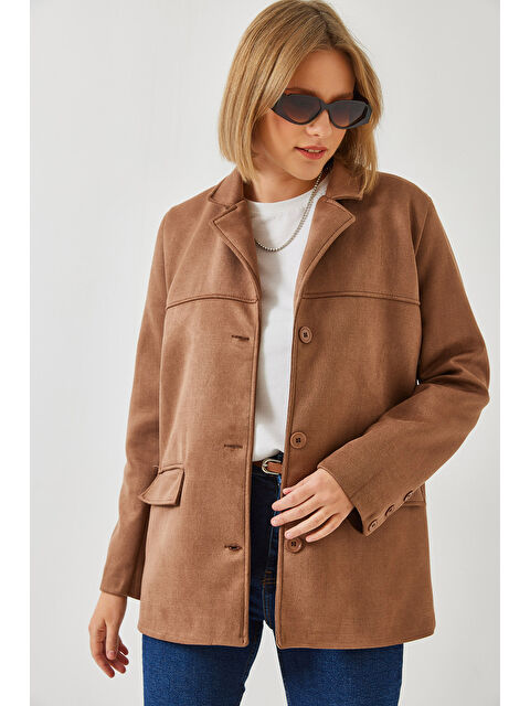 SHADE Kadın Kapak Detay Süet Ceket - S000312721-26429
