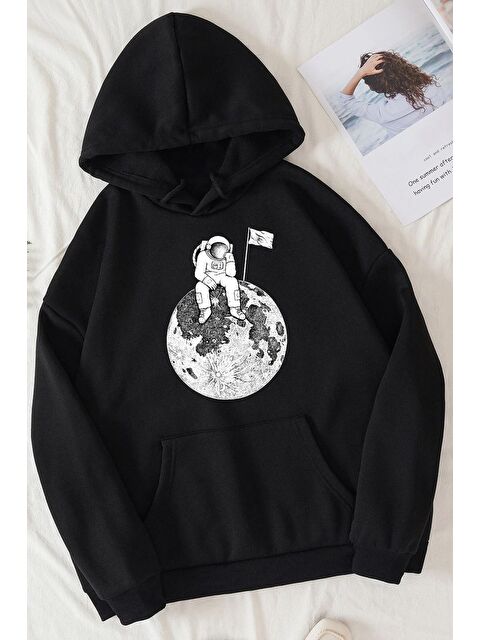 uyguntarz Unisex Astronot Baskılı Sweatshirt - S000268367-19351