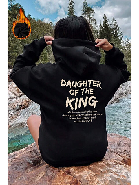 uyguntarz Daughter Of The King Baskılı Oversize Sweatshirt - S000265254-19351