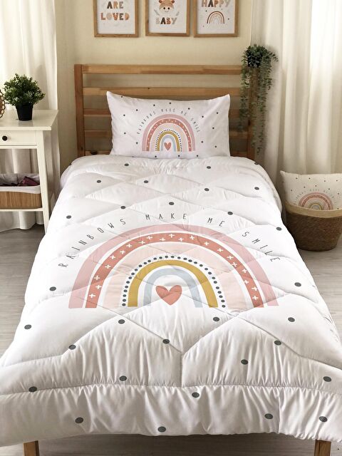 Evmila DesenliKapitone Yorgan,Dekoratif Yatak Örtüsü - Çift Taraf Baskılı - S000054074-20063