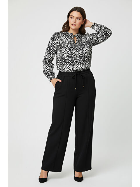 Mylinemoda Desenli Bol Kesim Bluz - S000513573-19351