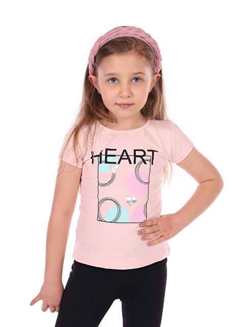 Toontoykids Kız Bebek Heart Baskılı Tişört