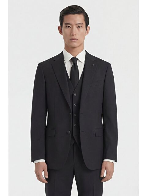 Sabri Özel Siyah Klasik Takım Elbise