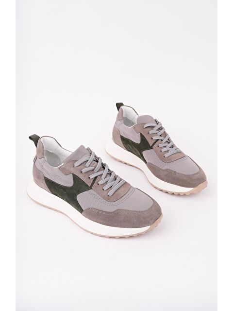 Muggo SVENSON Kalın Taban Bağcıklı Hakiki Deri Erkek Günlük Sneaker Spor Ayakkabı - S000379399-37593