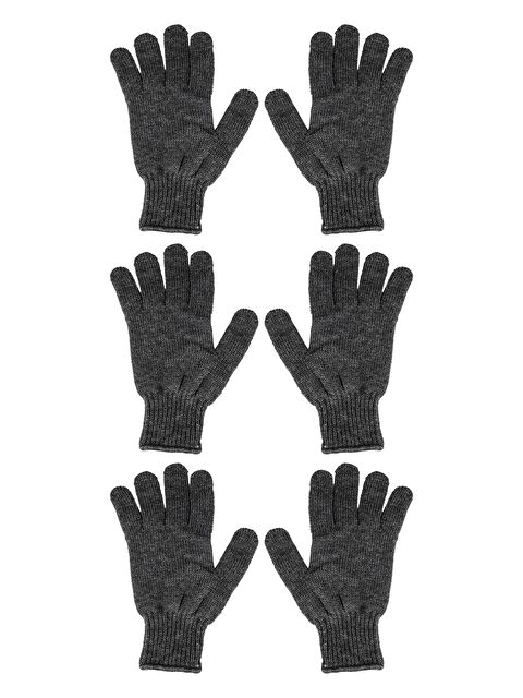 Line Smart 3'lü Erkek Antrasit Kışlık Eldiven - S000268371-26298