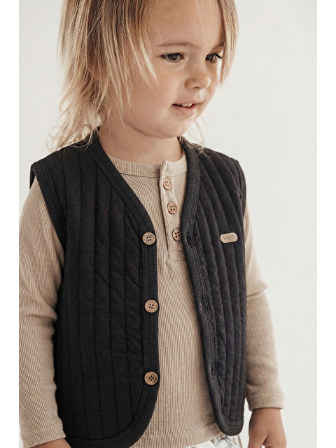 CİGİT Kapitone Yelek 0-6 Yaş Antrasit