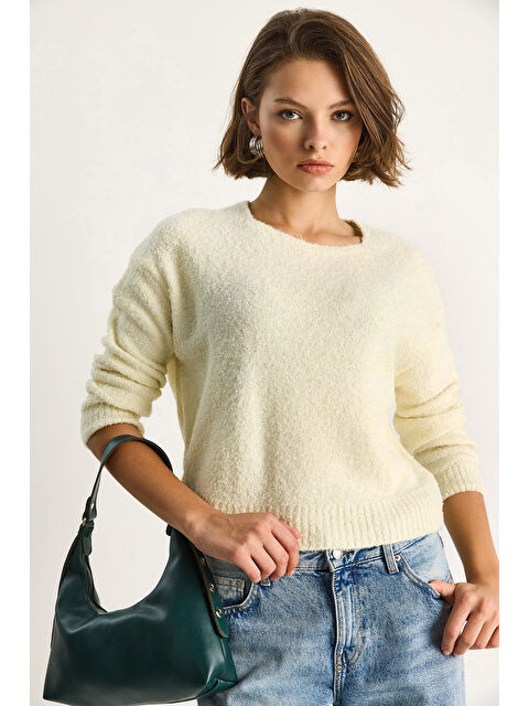 SHADE Kadın Bisiklet Yaka Yumuşak Doku Triko Kazak - S000443354-19965