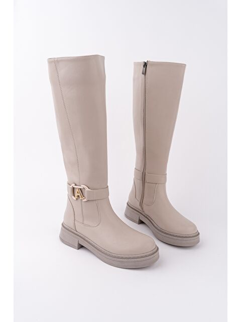 Muggo AVENTRA Kemer ve Toka Detaylı Fermuarlı Kadın Çizme - S000441705-26407