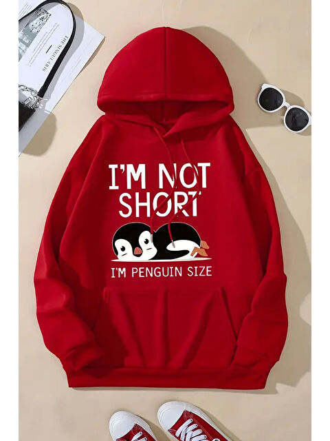 uyguntarz I'm Not Short Baskılı Unisex Oversize Sweatshirt - S000265591-20045