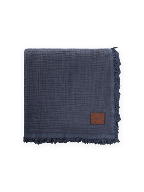 CİGİT Müslin Dört Kat Yatak Örtüsü 200X220 Cm Antrasit - S000492175-29666