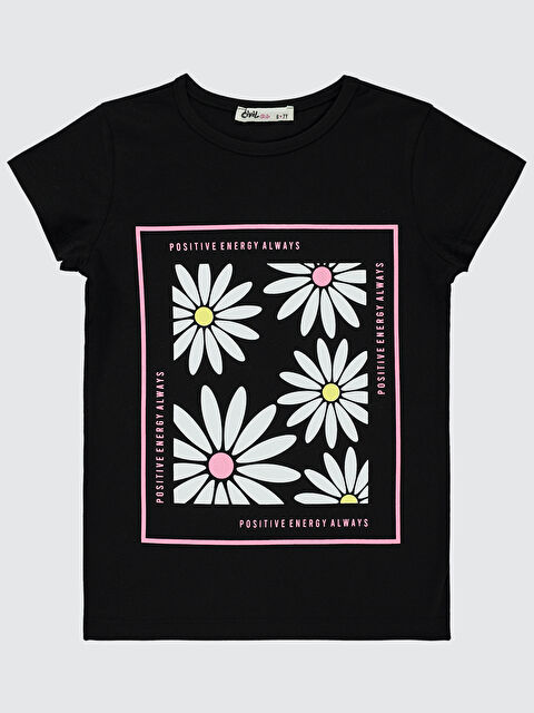 Civil Girls Kız Çocuk Tişört 6-9 Yaş Siyah