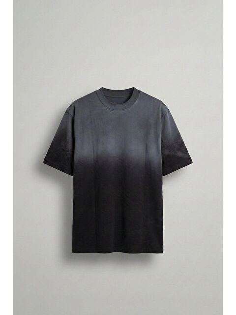 Abluka Online Erkek Oversize Yıkamalı Premium T-Shirt Siyah - S000513574-19351